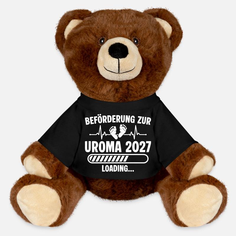 Annonce de la grossesse Arrière-grand-mère enceinte 2027 - Nounours RecycelBär® marron - noir