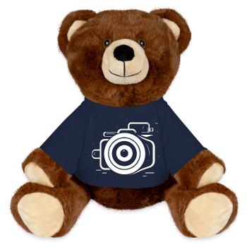 Kamera Fokus - MiniFeet® RecycelBär® Braun - French Navy - Vorne