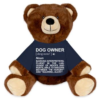 Hundehalter Beschreibung - MiniFeet® RecycelBär® Braun - French Navy - Vorne