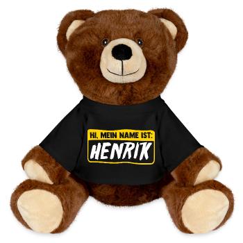 Henrik - MiniFeet® RecycelBär® Braun - Schwarz - Vorne