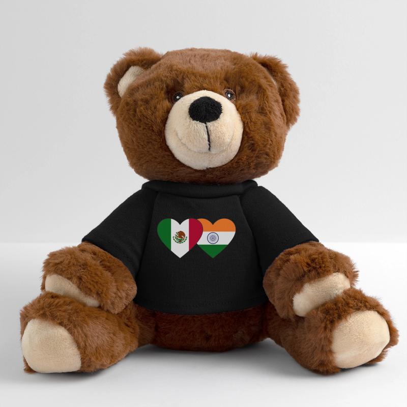 Mexique Inde Drapeau Coeur Nounours RecycelBär® marron