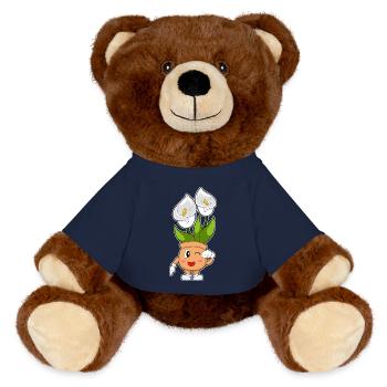 Lustige Lilie - MiniFeet® RecycelBär® Braun - French Navy - Vorne