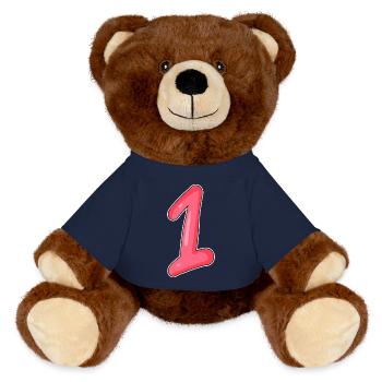 1 - MiniFeet® RecycelBär® Braun - French Navy - Vorne