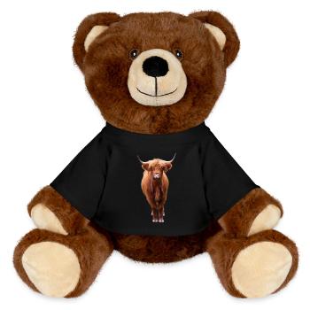 Bovins écossais des Highlands - Nounours RecycelBär® marron - noir - Devant