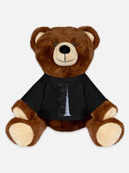 Dubai Skyline – Burj Khalifa - MiniFeet® RecycelBär® Braun - Schwarz