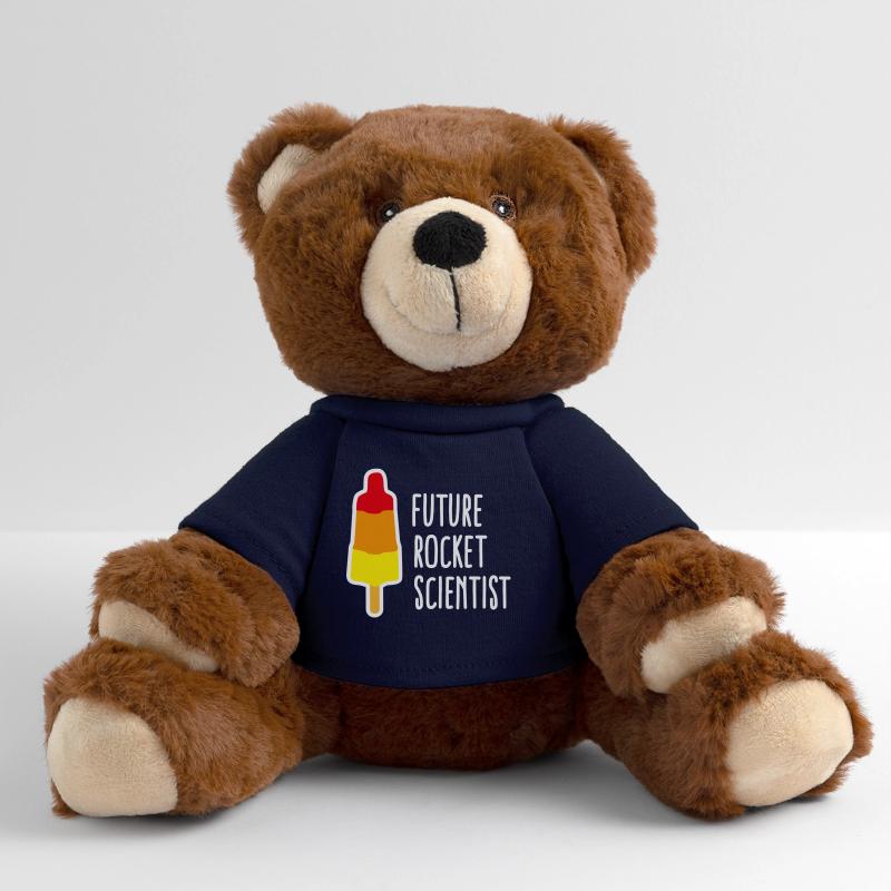 Future rocket scientist popsicle rocket graduation MiniFeet® RecycelBär® Teddy Bear Brown