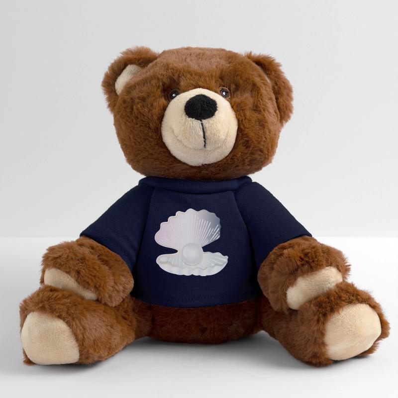 iridescent open shell with large pearl MiniFeet® RecycelBär® Teddy Bear Brown