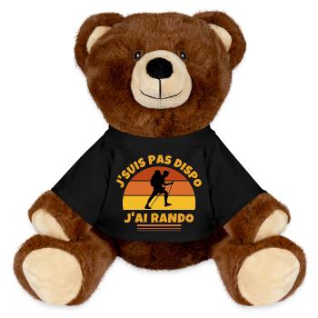 randonnée, rando, randonneur, marcheur - Nounours RecycelBär® marron - noir - Devant