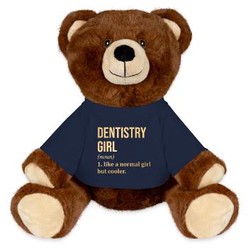 dentiste - Nounours RecycelBär® marron - bleu marine - Devant