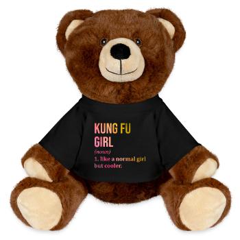 Kung Fu - MiniFeet® RecycelBär® Teddy Bear Brown - black - Front