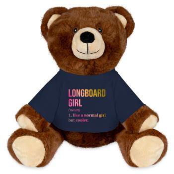 Longboarder - MiniFeet® RecycelBär® Braun - French Navy - Vorne