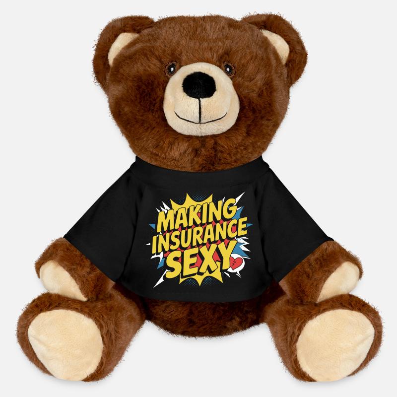Creative design for insurance professionals - MiniFeet® RecycelBär® Teddy Bear Brown - black
