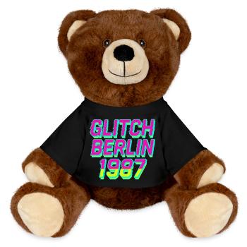 Glitch, Berlin 1987 - MiniFeet® RecycelBär® Teddy Bear Brown - black - Front