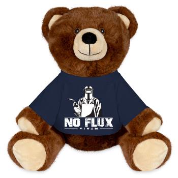 Schweißer Spruch Geschenke Für Metallbauer  - MiniFeet® RecycelBär® Braun - French Navy - Vorne