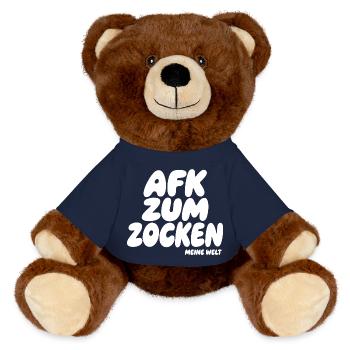 AFK Zum Zocken – Meine Welt - Nounours RecycelBär® marron - bleu marine - Devant