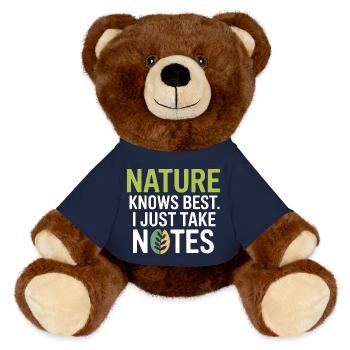 Observateur certifié des systèmes biologiques cliniques - Nounours RecycelBär® marron - bleu marine - Devant