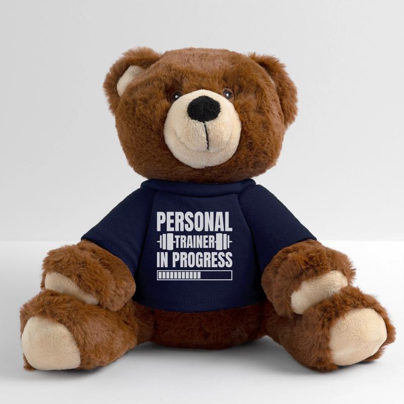 Powerlifting Bodybuilder Personal Trainer Progress MiniFeet® RecycelBär® Braun