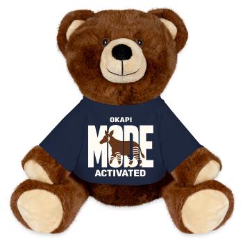 Okapi Lovers Okapi Animal Rare Wildlife Love - MiniFeet® RecycelBär® Teddy Bear Brown - french navy - Front