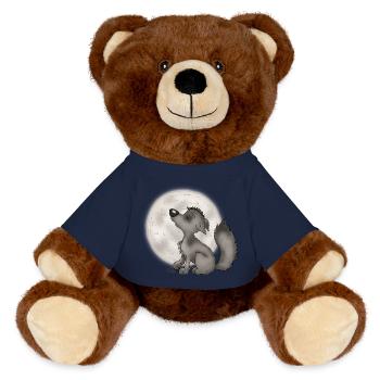 Wölfchen - MiniFeet® RecycelBär® Braun - French Navy - Vorne