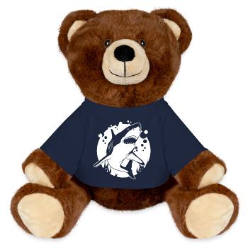 Hai - MiniFeet® RecycelBär® Braun - French Navy - Vorne