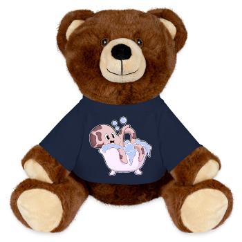 Octopus Bath Bathtub - MiniFeet® RecycelBär® Teddy Bear Brown - french navy - Front