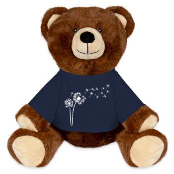 Le vent et le pissenlit blanc - Nounours RecycelBär® marron - bleu marine - Devant