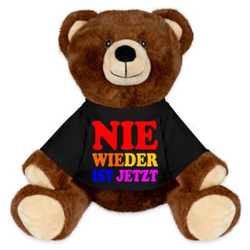 Plus jamais, c’est maintenant - Nounours RecycelBär® marron - noir - Devant
