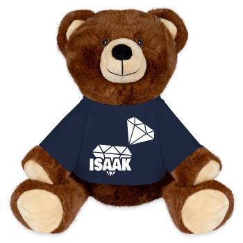 Le précieux Isaac - Nounours RecycelBär® marron - bleu marine - Devant