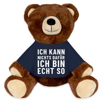 I can't help it, I'm really like that - MiniFeet® RecycelBär® Teddy Bear Brown - french navy - Front