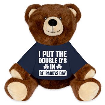 Doppelter Ds St. Paddy's Day Abschlag - MiniFeet® RecycelBär® Braun - French Navy - Vorne