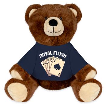 Playing Card Game of Spades - MiniFeet® RecycelBär® Teddy Bear Brown - french navy - Front