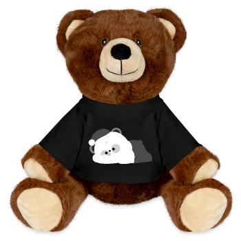 Müder Panda - MiniFeet® RecycelBär® Braun - Schwarz - Vorne