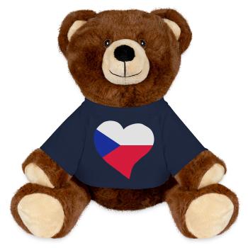 Tschechische Herz - MiniFeet® RecycelBär® Braun - French Navy - Vorne