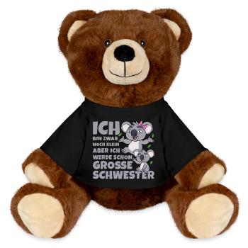 Große Schwester Koala Koalas Geschwister Mädchen - MiniFeet® RecycelBär® Braun - Schwarz - Vorne