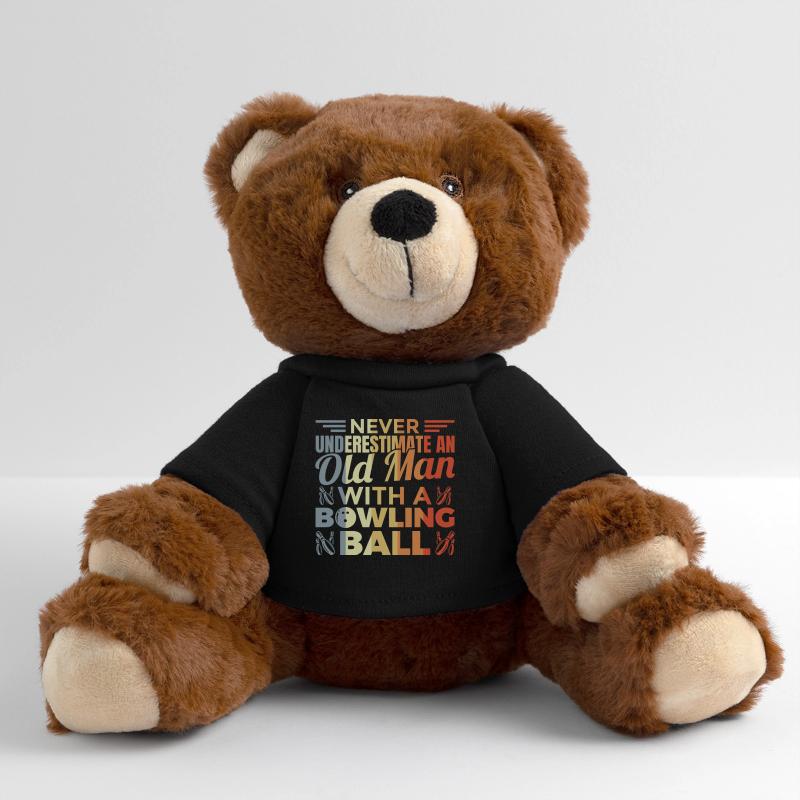 Old bowling player MiniFeet® RecycelBär® Teddy Bear Brown
