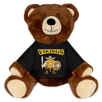 Wikinger, Gnom, Entdecker - MiniFeet® RecycelBär® Braun - Schwarz - Vorne