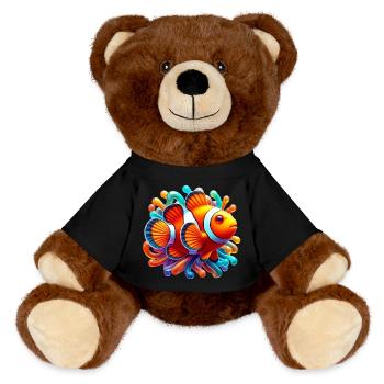 Clownfish - MiniFeet® RecycelBär® Teddy Bear Brown - black - Front
