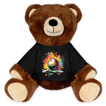 Bowling - MiniFeet® RecycelBär® Teddy Bear Brown - black - Front