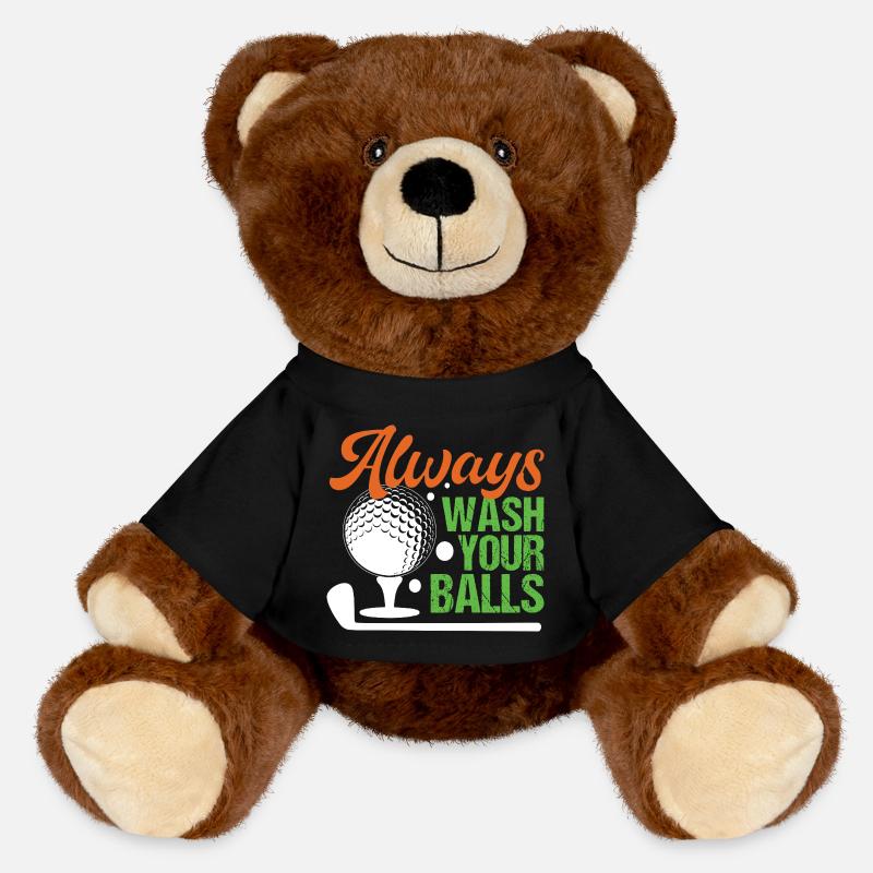 Golf - Lavez toujours vos balles - Nounours RecycelBär® marron - noir
