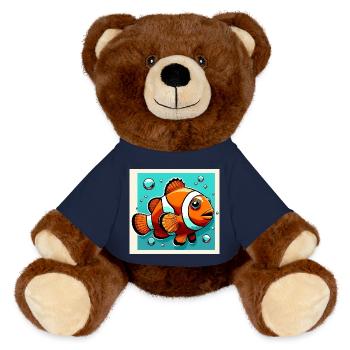 Clownfish - MiniFeet® RecycelBär® Teddy Bear Brown - french navy - Front