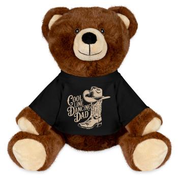 Décoration de style chapeau de cowboy pour papa danseur en ligne - Nounours RecycelBär® marron - noir - Devant