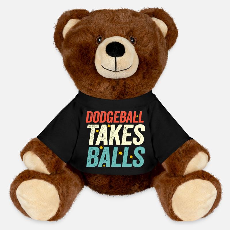 Le ballon au prisonnier prend des balles - Nounours RecycelBär® marron - noir