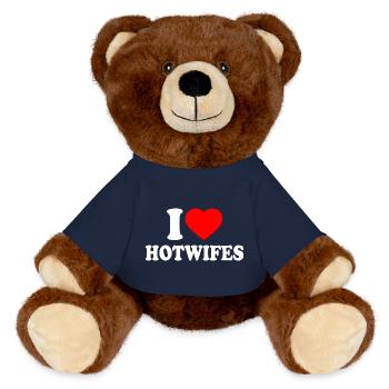 I love hotwifes - MiniFeet® RecycelBär® Braun - French Navy - Vorne