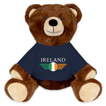 I Love Ireland Elegance Style Design T-Shirt - Nounours RecycelBär® marron - bleu marine - Devant