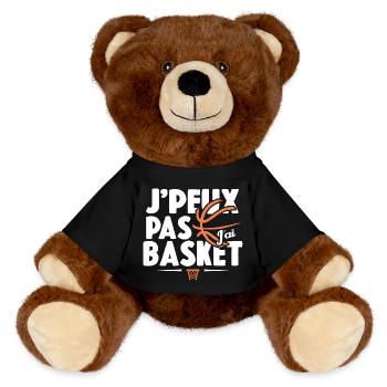 Je Peux Pas J'ai Basket Cadeau Basketball - Nounours RecycelBär® marron - noir - Devant