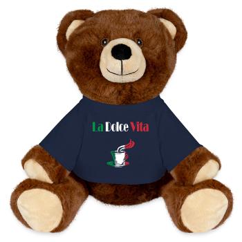 La Dolce Vita coffee - MiniFeet® RecycelBär® Teddy Bear Brown - french navy - Front