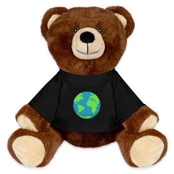 Planet Earth Minimalist – Style Travel & Éco - Nounours RecycelBär® marron - noir - Devant