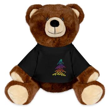 Sapin de Noël Rainbow Neon – Dots & Lights - Nounours RecycelBär® marron - noir - Devant