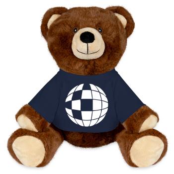 Disco ball disco ball - MiniFeet® RecycelBär® Teddy Bear Brown - french navy - Front