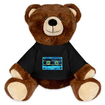 Fête des années 90 - Nounours RecycelBär® marron - noir - Devant